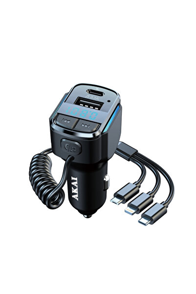 ideal STORE Διαμορφωτής FM idealSTORE με τρεις τύπους βυσμάτων φόρτισης τύπου C, micro USB και Lightening, Frequency-2