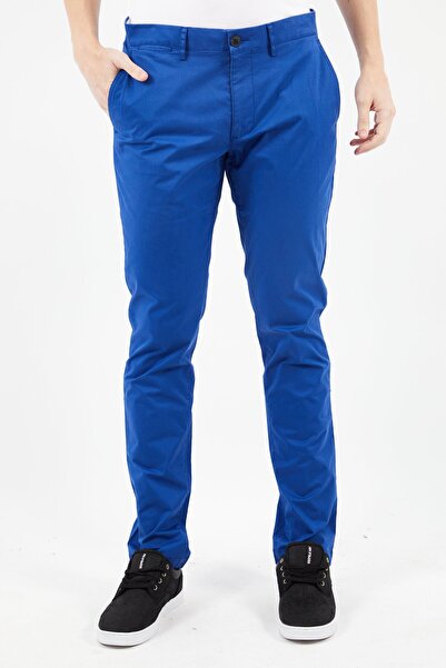 Lacoste بنطال تشينو رجالي ضيق قابل للتمدد، مقاس 34، أزرق