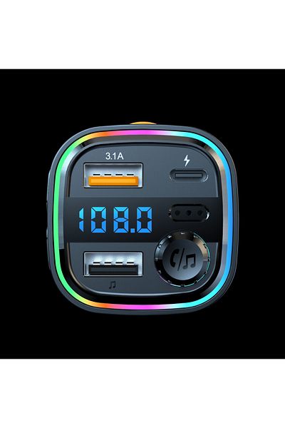 ideal STORE idealSTORE FM Modulator with Bluetooth and Charging Function, FM87 Radio, 5-108MHz, Call Function