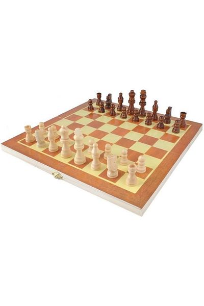 ideal STORE idealSTORE Wooden Chess Board, Dimensions 28 x 28 cm, Elegant, Resistant, Helps Development
