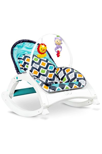 İSP Balansoar si scaun 3 in 1 pentru bebelusi si copii "ISP Lion & Monkey" 0-18kg cu sunete si vibratii