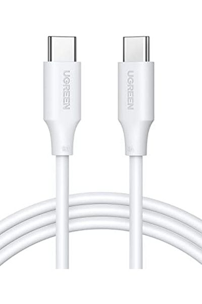 Ugreen كابل USB C 100 وات 1 متر، سلك شحن سريع من مادة PVC PD كابل شحن سريع من النوع C لهاتف iPhone 16 Pro Max