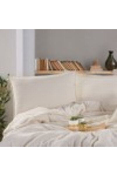 Hobby Lenjerie pat premium de lux din muselină și bumbac satinat, crem