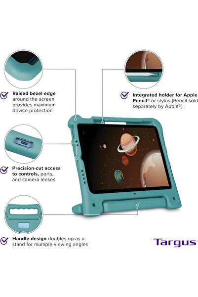 Targus iPad Air 11" (M2), iPad 10.9" (10. Nesil), iPad Air 11" (5. ve 4. Nesil) ile Uyumlu Çocuk Kılıfı