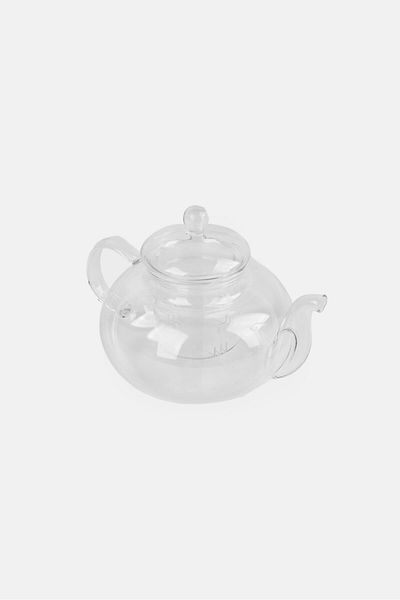 Catherine Malandrino High Borosilicate Glass Tea Pot 800 ml, Tranparent