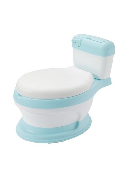 Little Mom Olita educationala pentru copii Little Mom Simulation Potty Blue, design realist ergonomic, colac mo