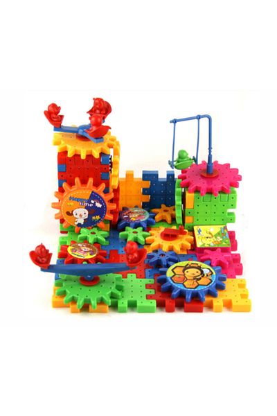 Ikonka Magical Blocks Children's Building Set, 81 Pieces, Plastic, +3 Years, Multicolor