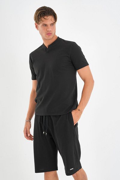 ALEXANDERGARDI Tie-Up T-Shirt-Shorts Set with Pockets