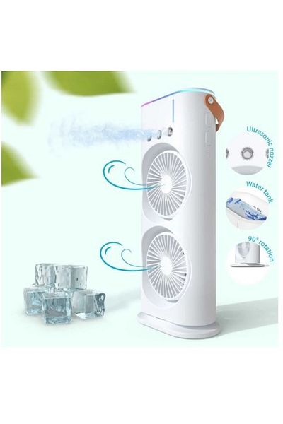 victiny Ventilator de birou portabil cu spray de umidificare și telecomandă