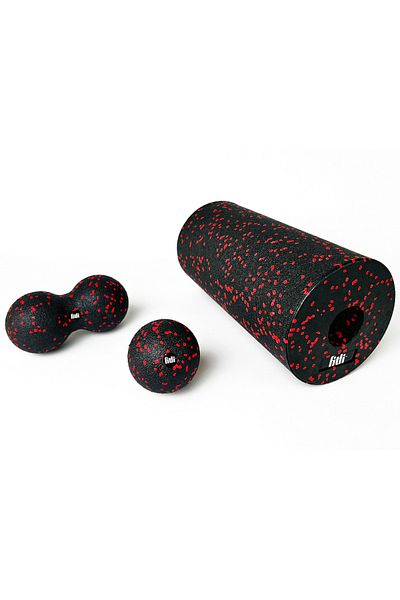Fitli Massage accessory set with roller and ball, Fitli, Red