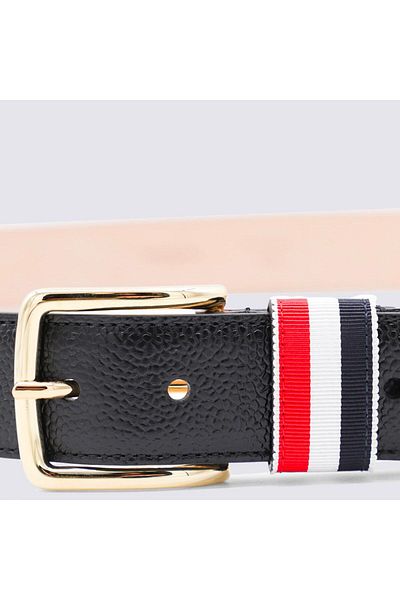 THOM BROWNE Thom Browne Black Leather Belt