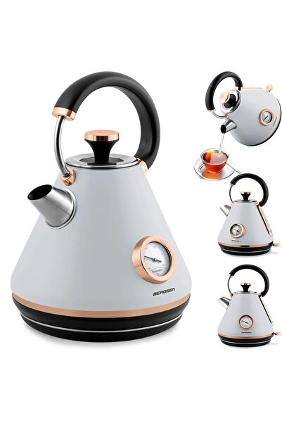 ideal STORE Ηλεκτρικός βραστήρας με θερμόμετρο, μοντέρνος βραστήρας idealStore, χωρητικότητας 1,7 λίτρων, αντιολισθητική περιστρεφόμενη βάση