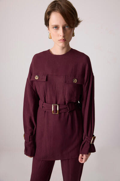 Touché Privé Linen Textured Belt Set