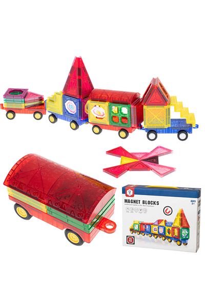 ideal STORE idealSTORE Intellectual Magnets 3D Intelligent Construction Set, Includes 72 Magnetic Elements M