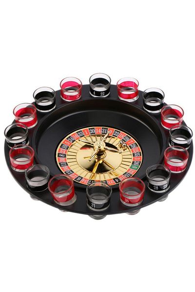 ideal STORE idealStore Roulette Game, Big Time Player, Dimensions 6.5 x 4.8 cm, Accessorized with 16 shot glasses