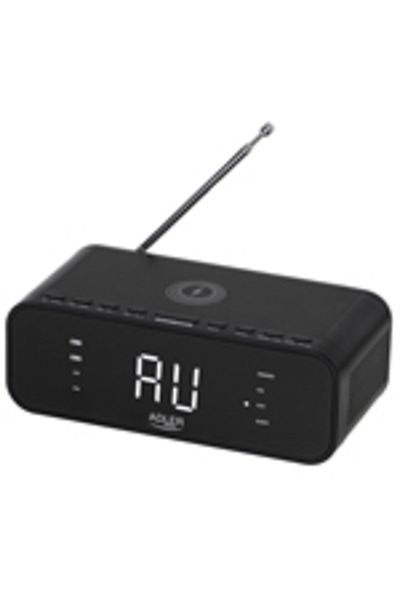 adler Radio Clock with Wireless Charging AD 1192 Black Adler