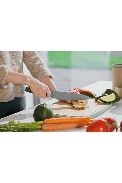 Berghoff Leo Balance Silicone Polyester Coating Body Carving Knife Grey 19cm