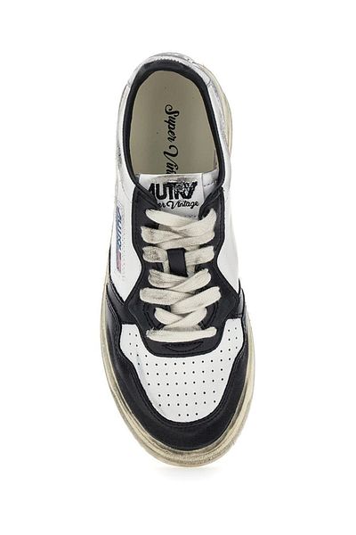 AUTRY 'Super Vintage' Multicolor Low Top Sneakers With Logo Detail In Leather Man