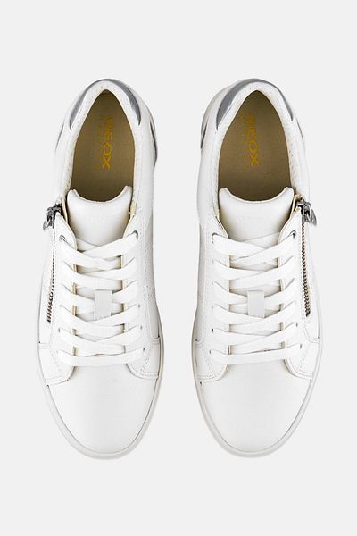 Geox Women D Blomiee E Lace Up Sneakers, White