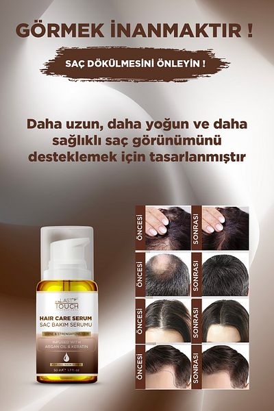LAST TOUCH Anti-Hair Loss and Repair Miraculous Hair Care Serum 50 ml (Keratin and Argan Oil)