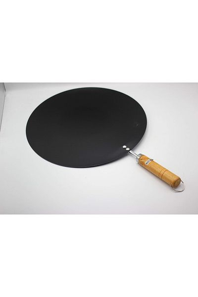 rexa Flat aluminium tawa with woody hand 32cm