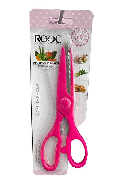 Rooc 9110 Çok amaçlı Mutfak Makası - 25 Cm. - Pembe