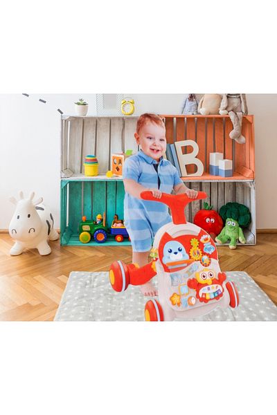 ideal STORE Premergator Interactiv 5 in 1 HAPPY WORLD Dimensiuni 43 x 37 x 42 cm, Echipat cu Panou Educativ deta