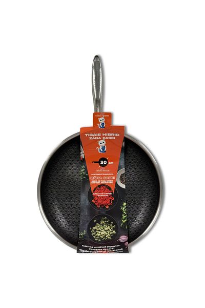 ZanaCasei ZANA CASEI Hybrid Frying Pan 30 cm, non-stick diamond surface