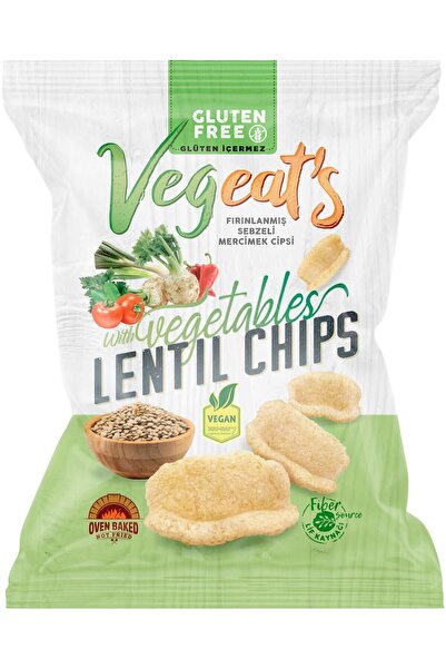 Healthy Life Vegeat’s Fırınlanmış Sebze Çeşnili Mercimek Cipsi (50gr X 6 ADET)