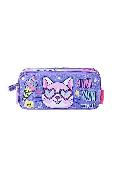 MUGGLE 2 Compartment Purple Yum Yum Pen Holder (Mu-5805)