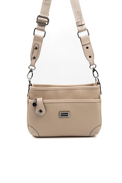 Silver Polo Silver & Polo Sand Beige Sp1160 Women's Crossbody Bag