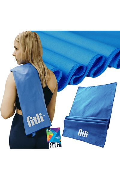 Fitli Prosop Cu Uscare Rapida 50 Cm X 90 Cm, Microfibre, Albastru