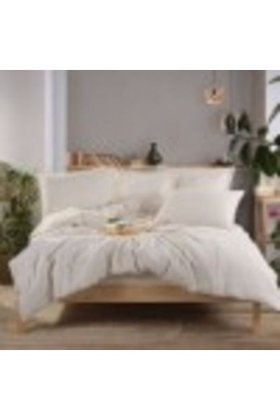 Hobby Premium luxury bed linen made of muslin and satin cotton, cream