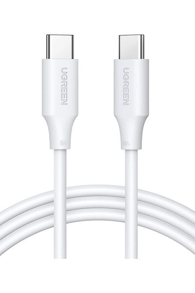 Ugreen كابل USB C 100 وات 1 متر، سلك شحن سريع من مادة PVC PD كابل شحن سريع من النوع C لهاتف iPhone 16 Pro Max