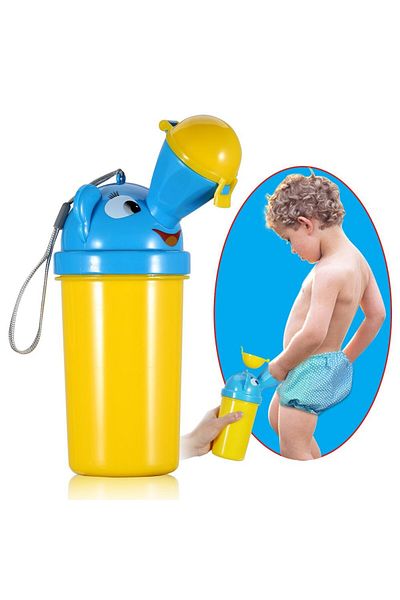 Little Mom Pisoar pentru baieti, Little Mom, portabil si reutilizabil, cu sistem anticurgere, capacitate 500 ml