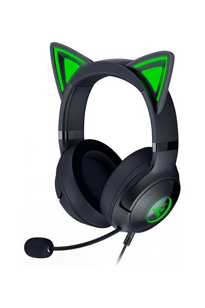 RAZER Kraken Kitty V2 - Wired RGB Headset with Kitty Ears - Black