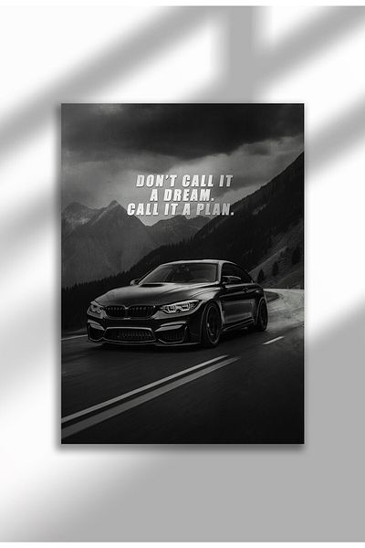 21mxm Motivational Car Poster, No Frame Canvas, "Hardest Worker" Quote, Drive to Win 2025