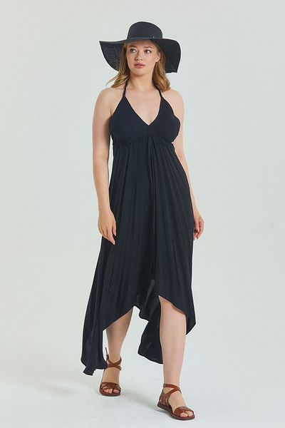 Los banditos Backless Strap Plus Size Dress
