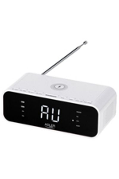 adler Radio with Alarm Clock and Wireless Charging AD 1192 White Adler