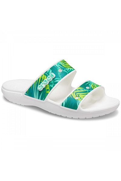 Crocs Tropical Sandal Classic Slippers 41-42 EU - M8/W10 US White - White/Multi