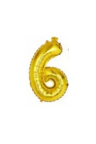 Blusmart Birthday Balloon Number 6, PVC, 35 Cm