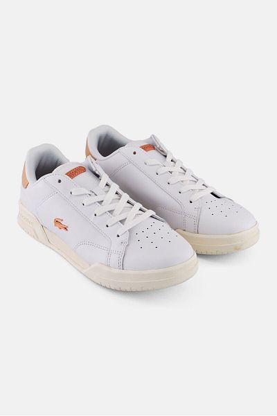 Lacoste Women Brand Logo Lace Up Casual Shoes, White