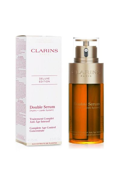 Clarins Double Serum (Hydric + Lipidic System) – Complete Age Control Concentrate – 75 ml