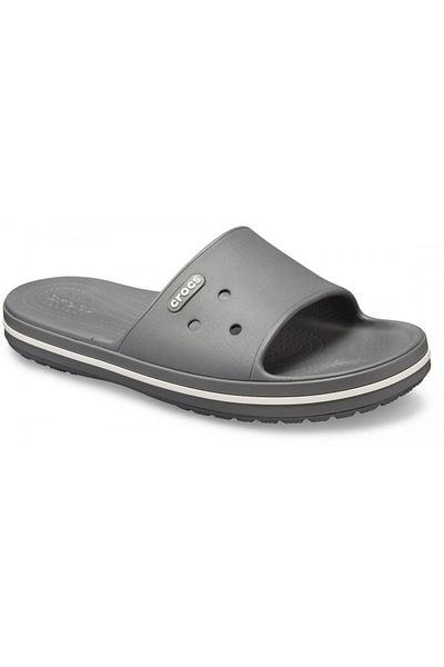 Crocs Crocband III Slide Slippers 37-38 EU - M5/W7 US Grey - Slate Grey/White