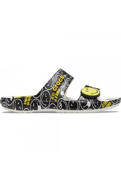 Crocs Smiley World Sandal Classic Slippers 43-44 EU - M10/W12 US White - White/Multi