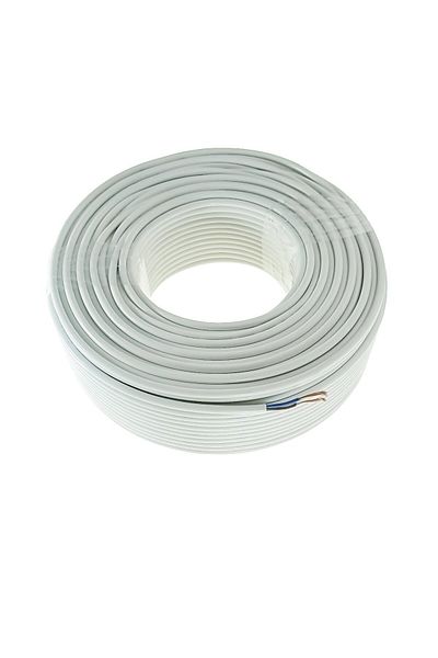 OEM MYYM electrical cable roll, 2 x 0.75 mmp, copper, length 100m, CEMYYM-2-0.75-WH, 2C, 300/500V, white