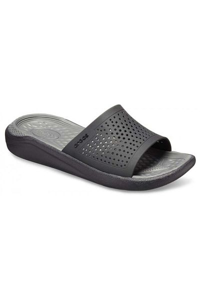 Crocs LiteRide Slide Slippers 38-39 EU - M6/W8 US Black - Black/Slate Grey