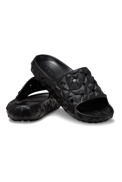 Crocs Classic Geometric Slide v2 Slippers - Black