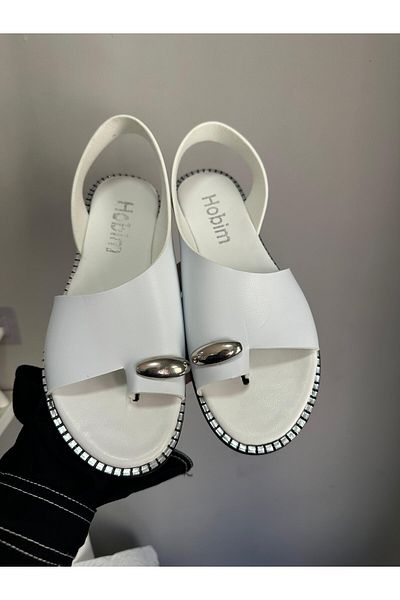 Slipcat Women's Flip Flops Ring Accessory Buckle Detail Single Strap Daily Sandals