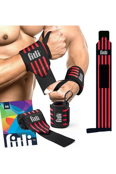 Fitli Wrist Bandage Set, 56.5x8.2 cm, Red